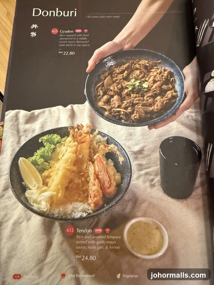 Donburi Menu Section