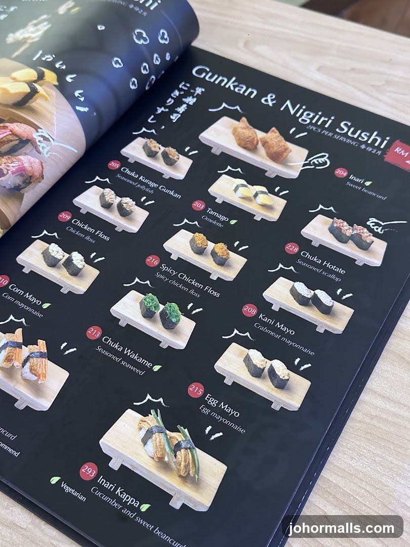 Sushi Menu Page