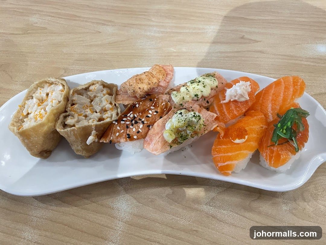 Sushi Plate on Wooden Table