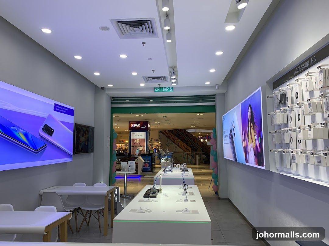 Interior of a mobile phone store