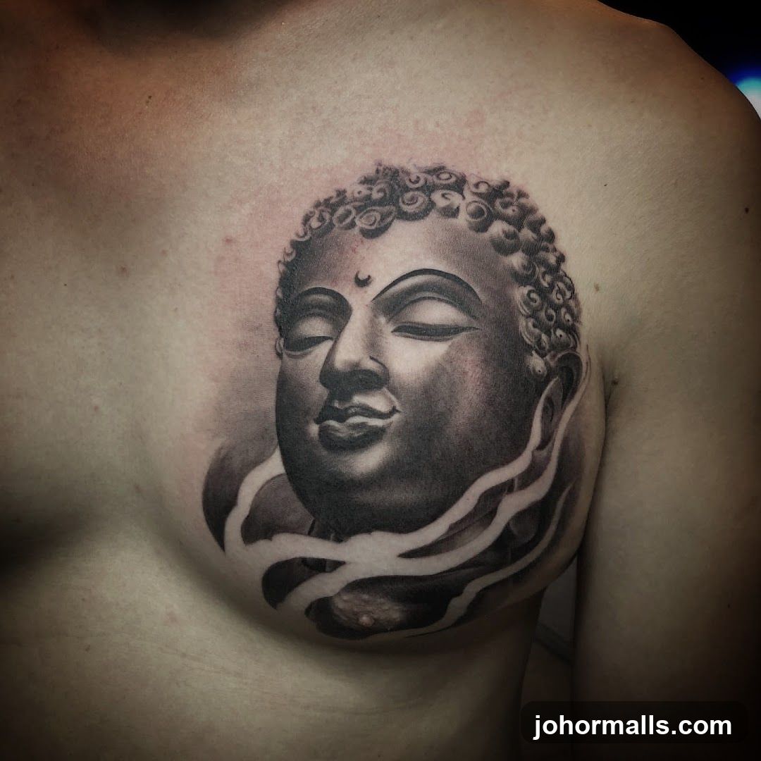 Buddha Tattoo on Chest