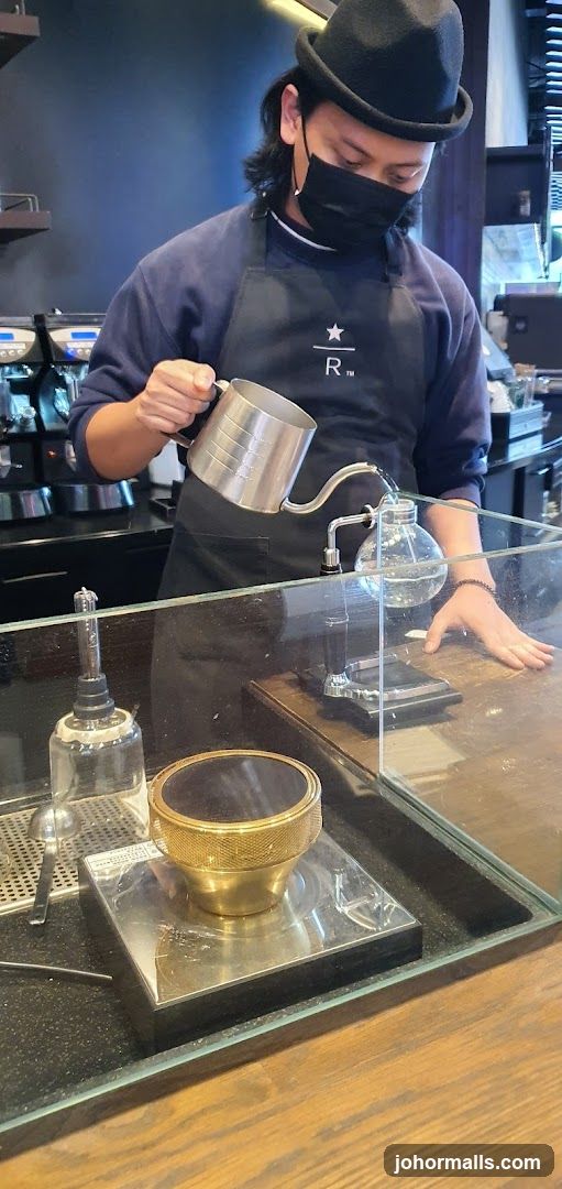 Barista preparing coffee