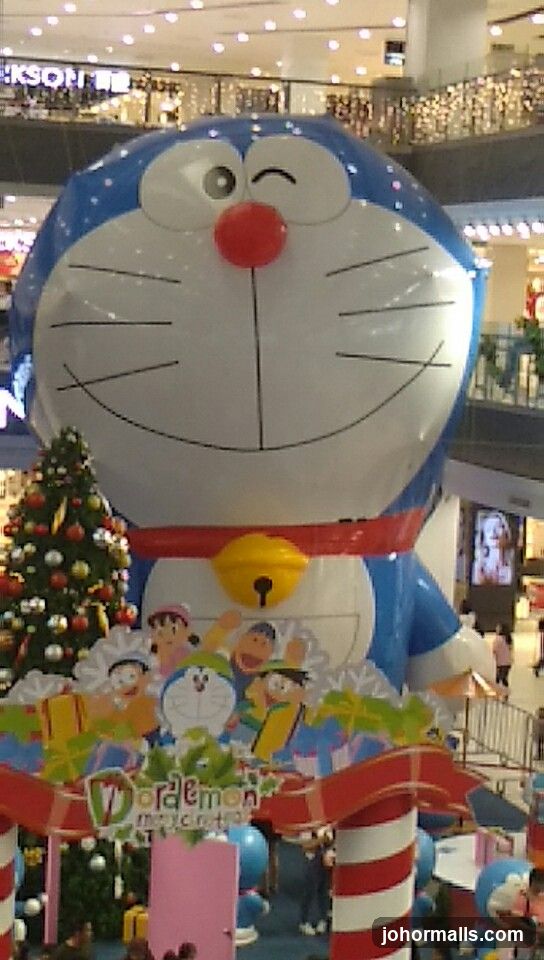 Doraemon-themed display in shopping mall
