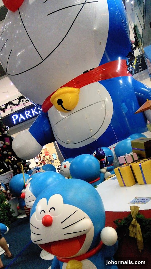 Doraemon-themed display in shopping mall