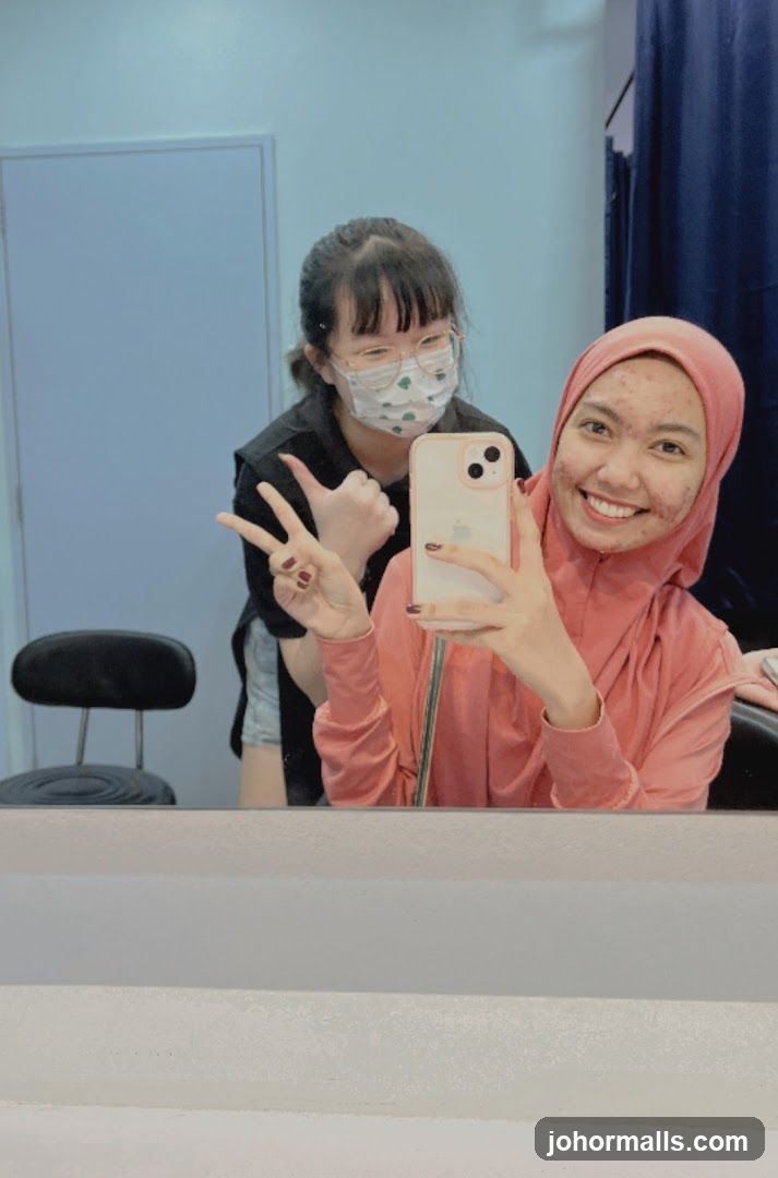 Mirror selfie in salon