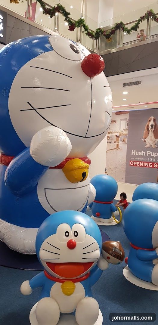 Doraemon-themed display in shopping mall