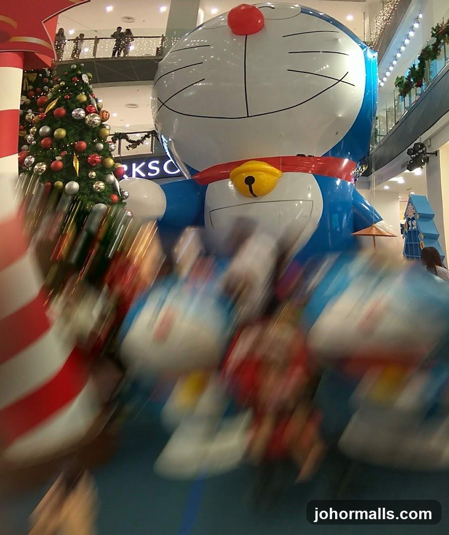 Doraemon-themed mall interior