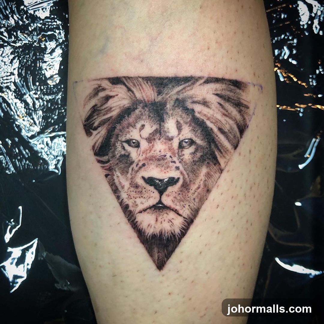 Lion Tattoo on Skin