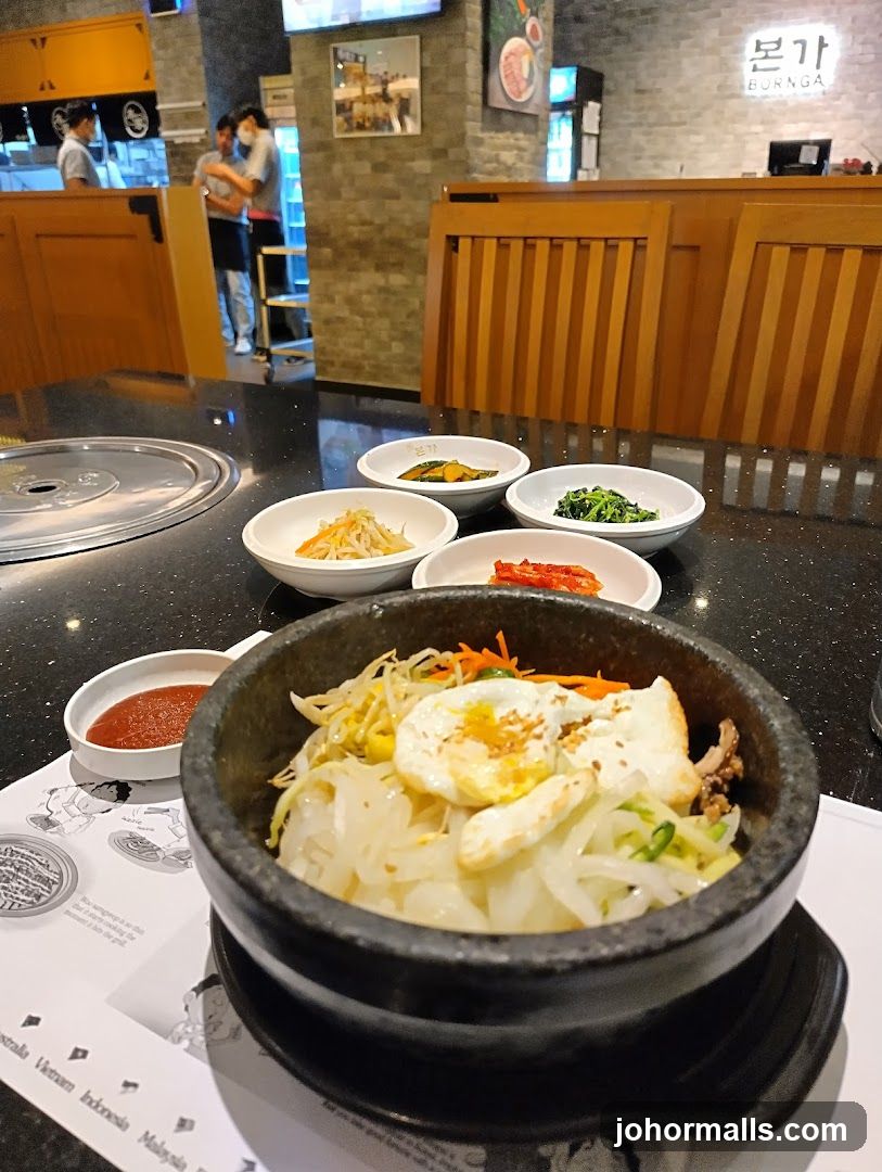 Restaurant Interior with Stone Pot Bibimbap