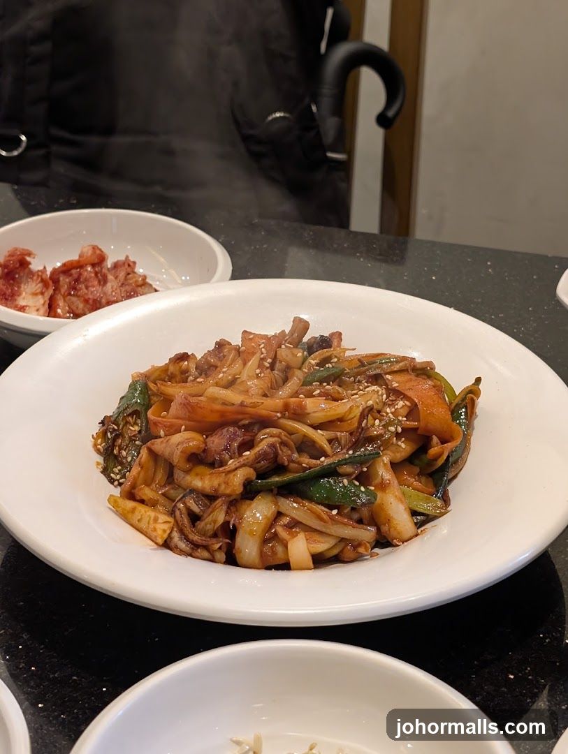 Dining Table with Korean Cuisine