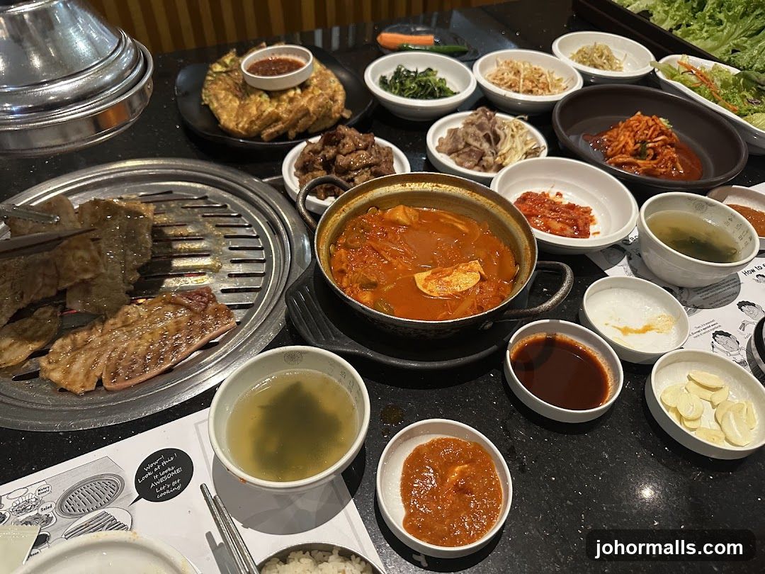 Table of Korean BBQ Dishes