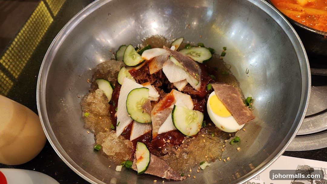 Food in metal bowl