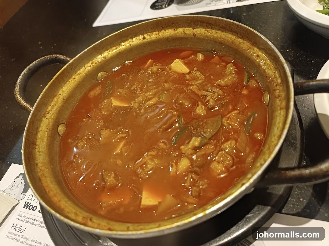 Korean-style stew in a pot