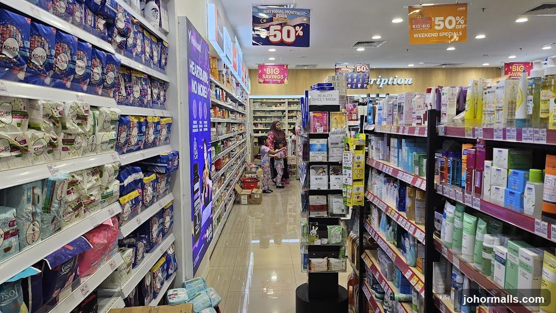 Interior of a retail store aisle