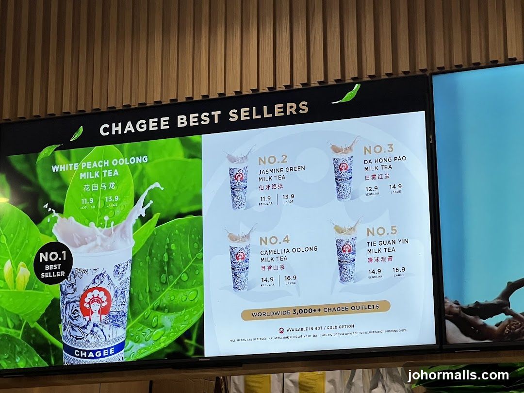 Chagee Best Sellers Menu