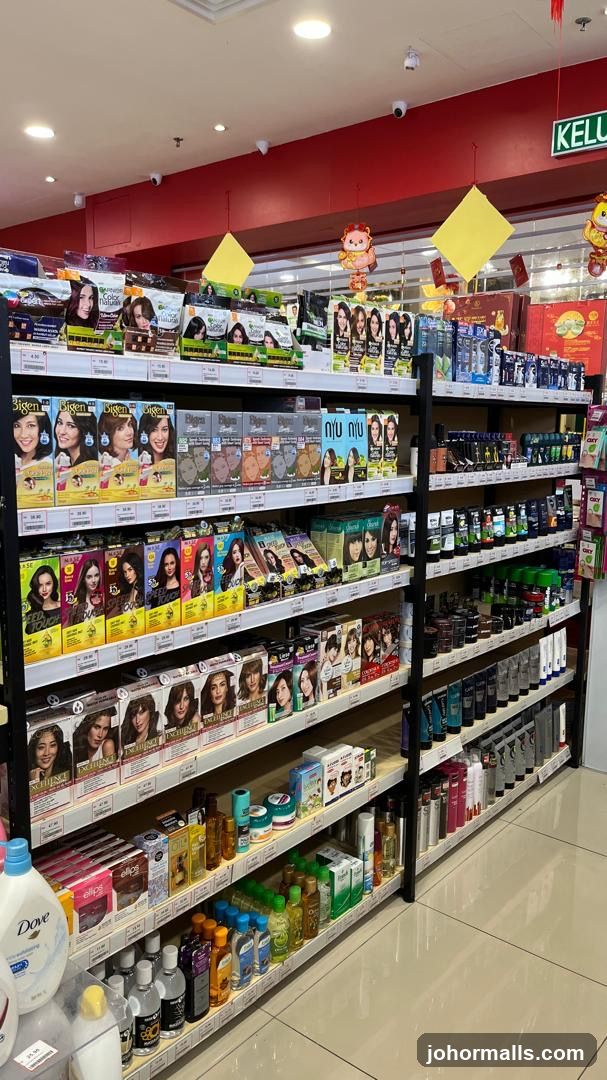 Store Interior Hair Care Section