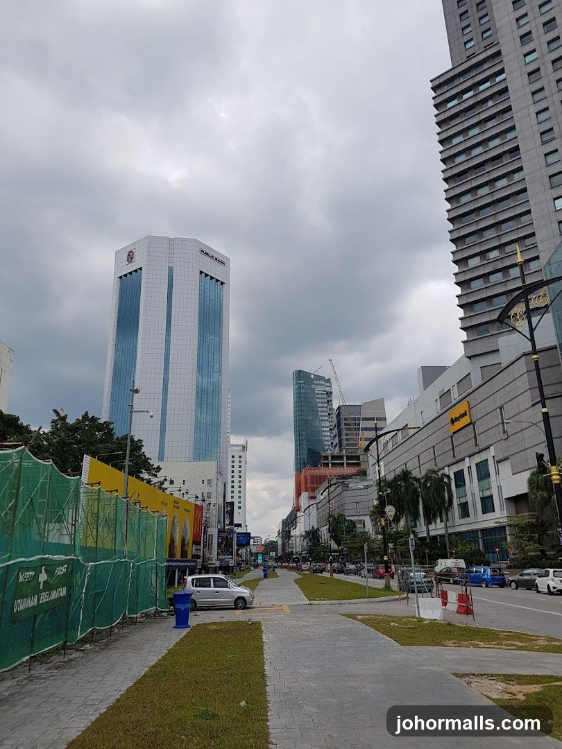 City Street with Tall Buildings