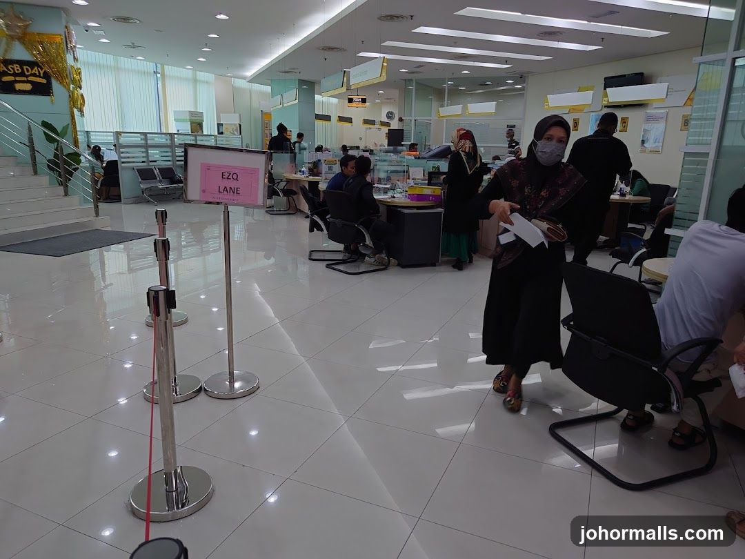 Bank Interior with Queue Management