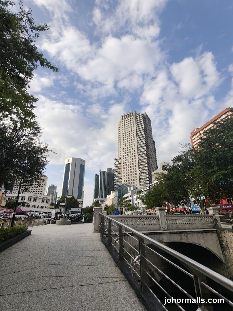 Cityscape with Buildings and Bridge