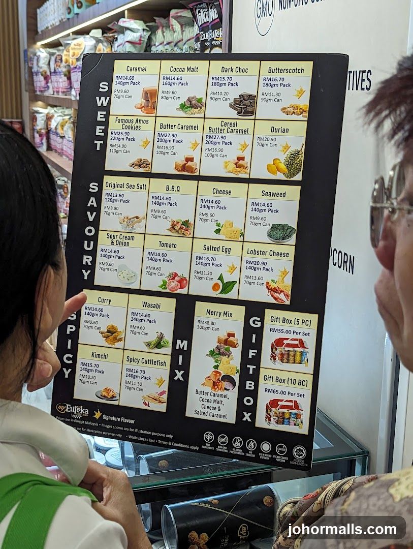 Eureka Signature Flavour Menu