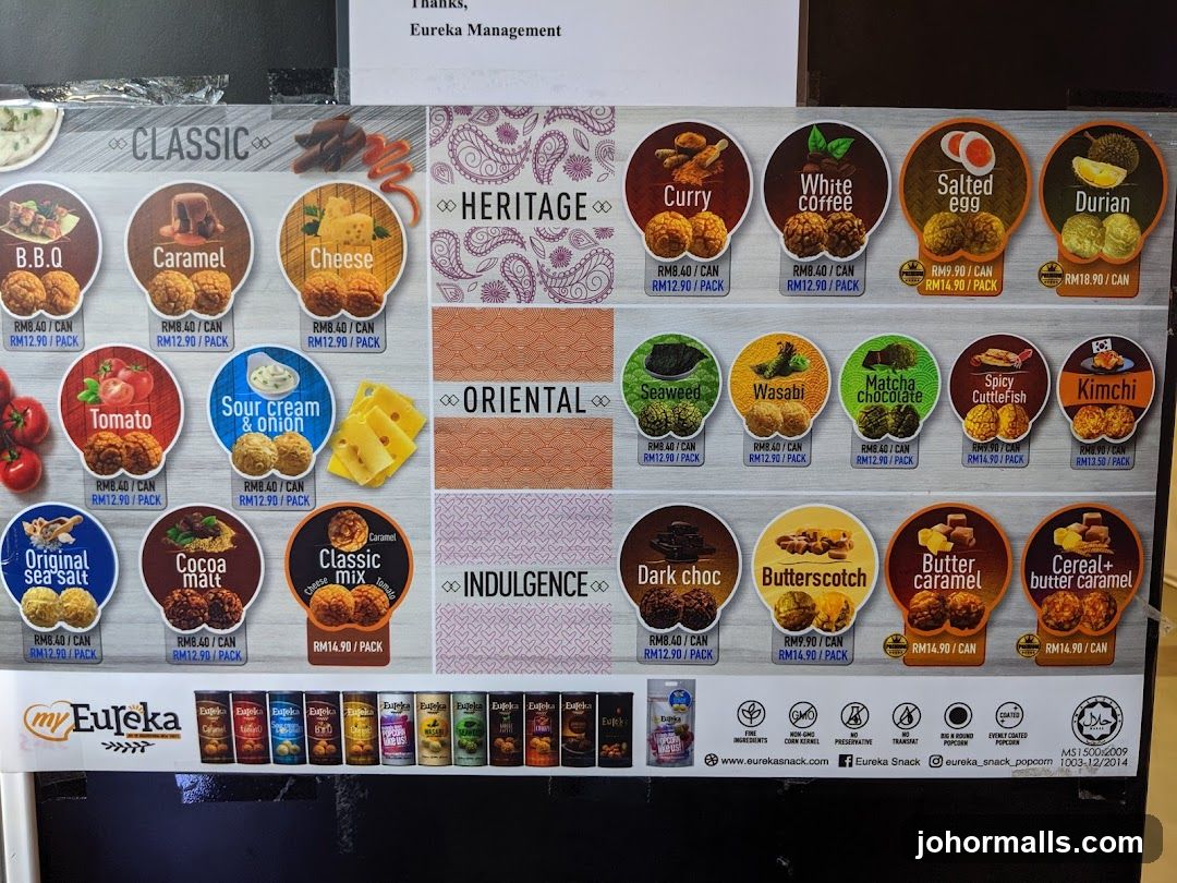 Eureka Snack Menu