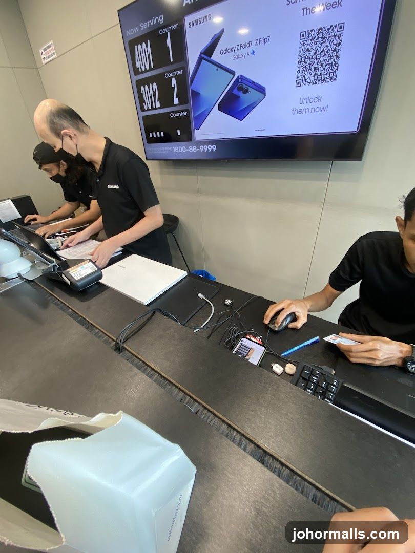 Samsung Service Center Queue Display