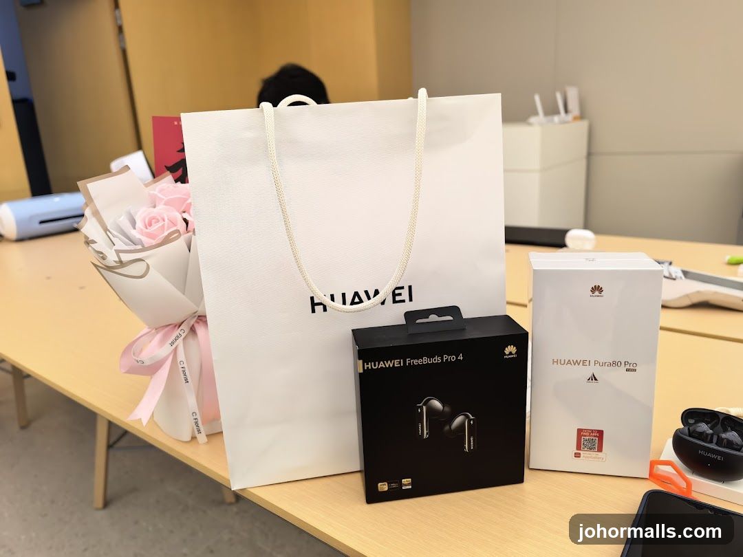 Huawei Products and Flowers