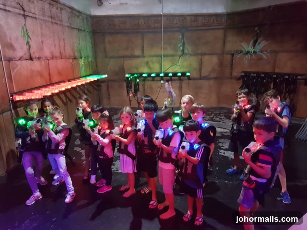 Children playing laser tag