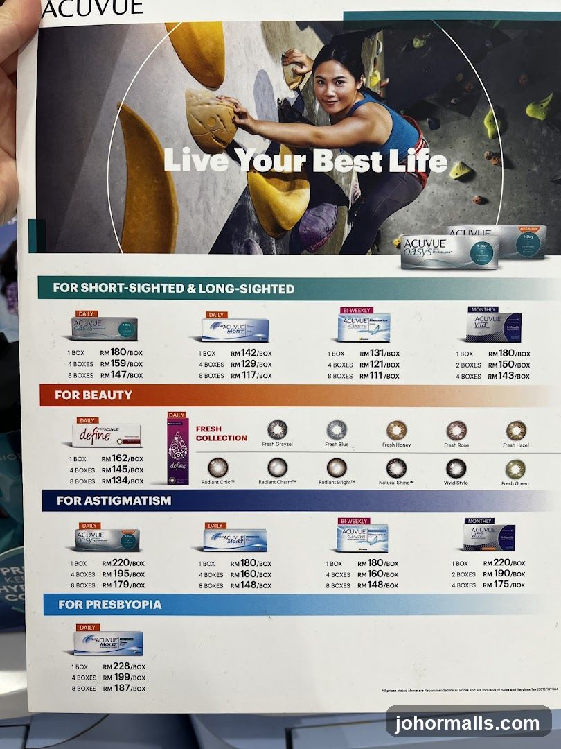 ACUVUE Contact Lens Price List