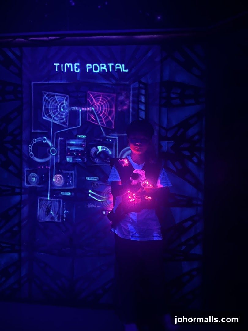 Person in a Laser Tag Arena