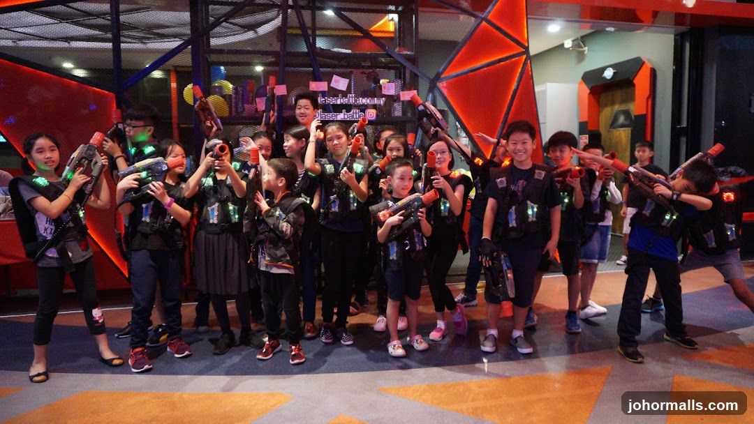 Children playing laser tag