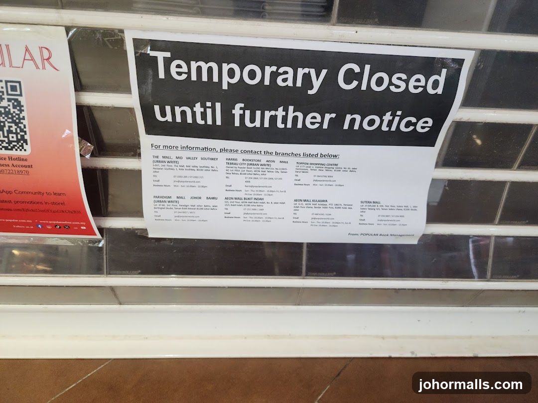 Temporary Closed Notice