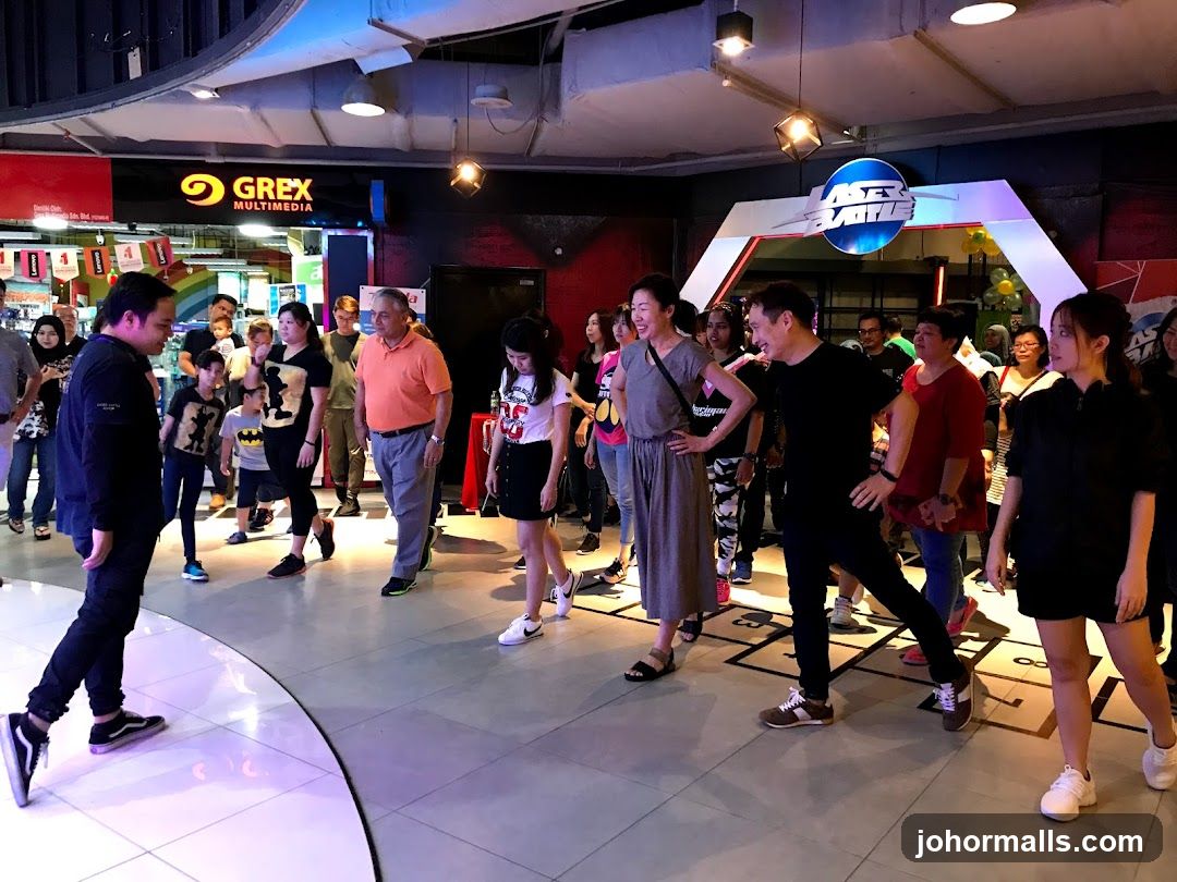 People participating in a dance activity