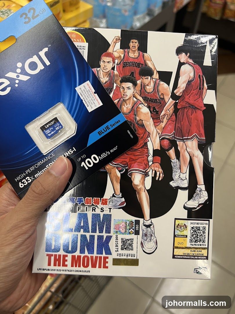 Slam Dunk The Movie DVD and Lexar SD Card