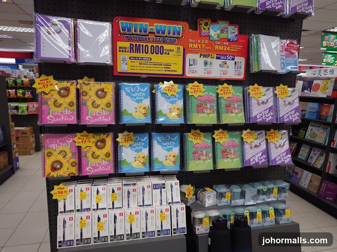 Notebooks and Stationery Display
