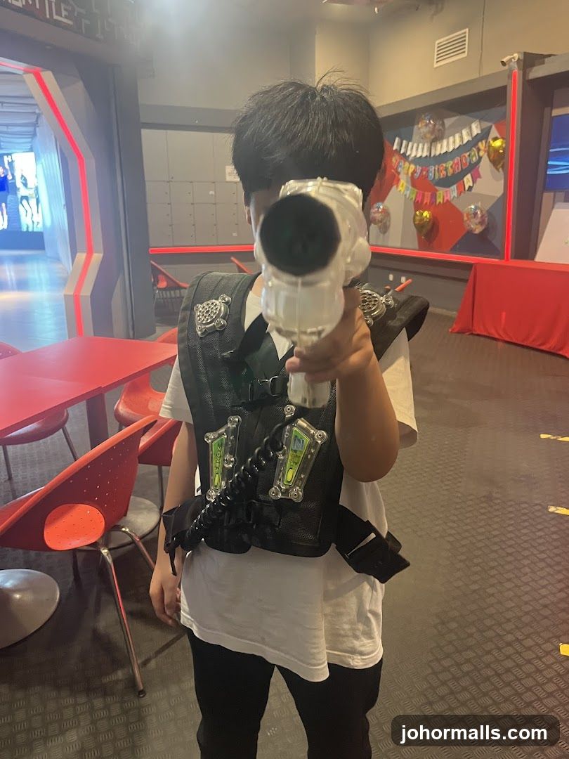 Laser Tag Player with Vest and Phaser