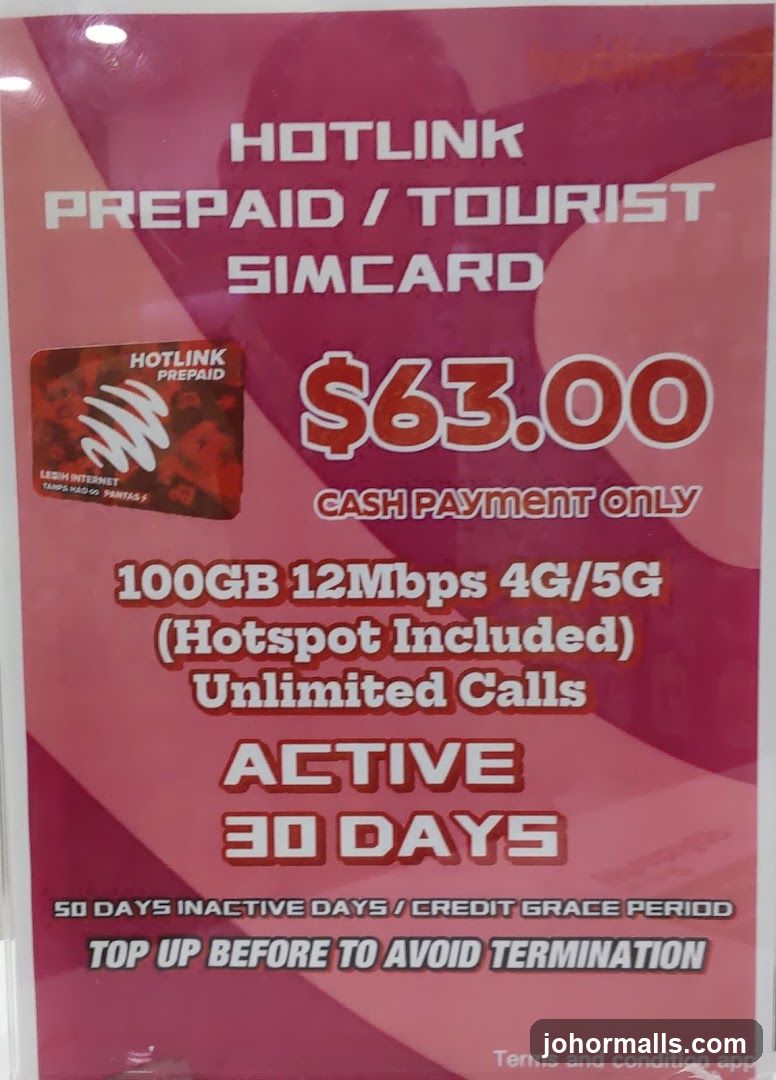 Hotlink Prepaid/Tourist SIM Card Promotion