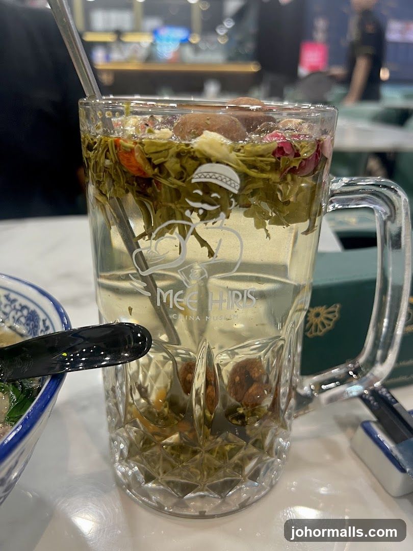 Herbal Tea in a Glass Mug