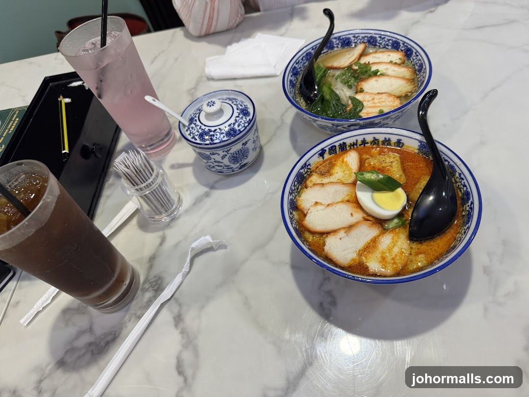 Noodle Dishes and Drinks