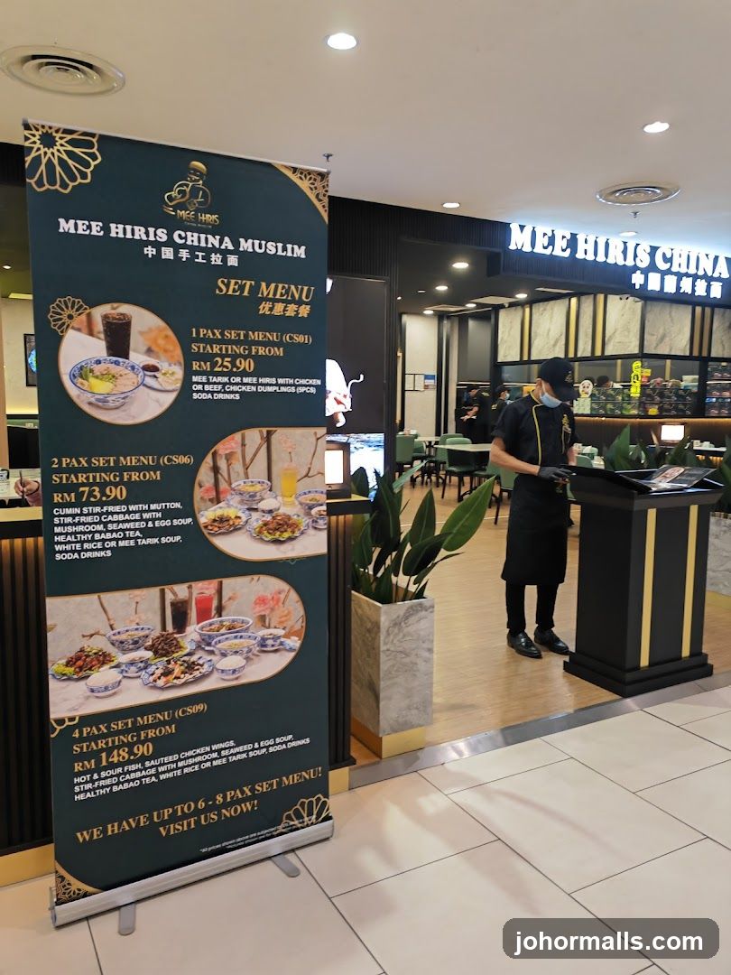 Restaurant Set Menu Display