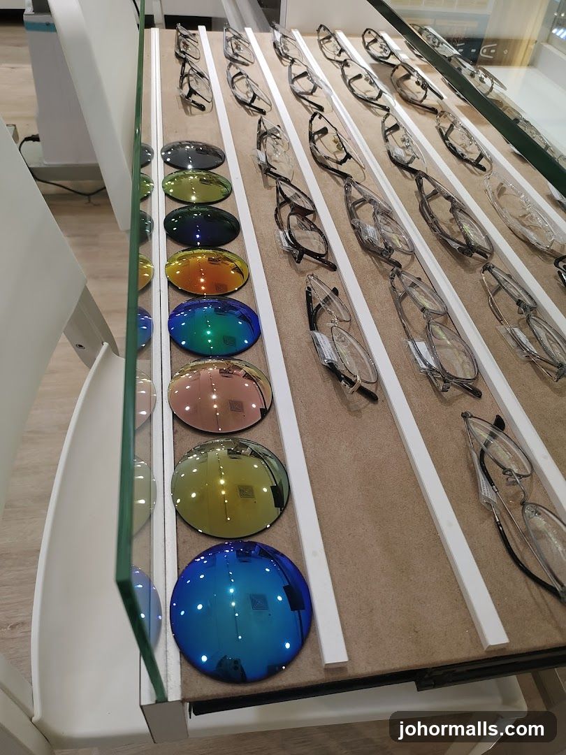 Eyeglass Lenses and Frames Display