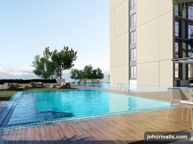 Modern Apartment Building with Pool