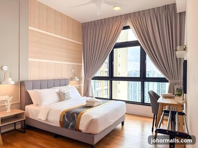 Modern Bedroom with City View