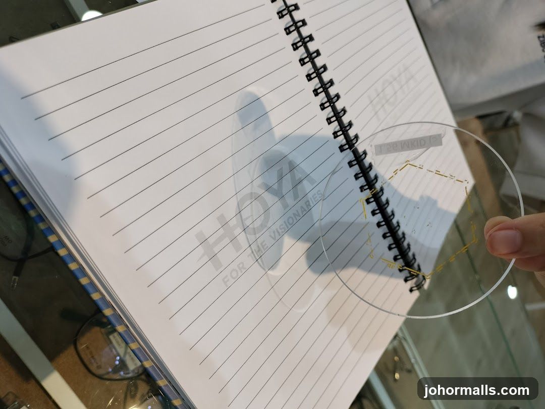 Notebook with Eyeglass Lens