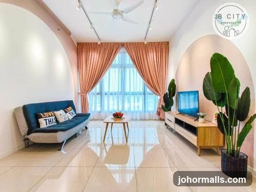 Modern Living Room with Sofa and TV