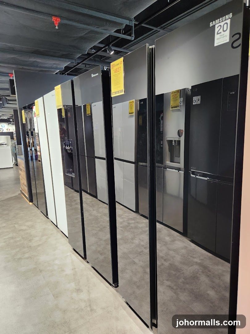 Refrigerators on Display