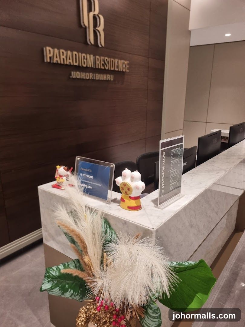 Reception Desk with Decorations