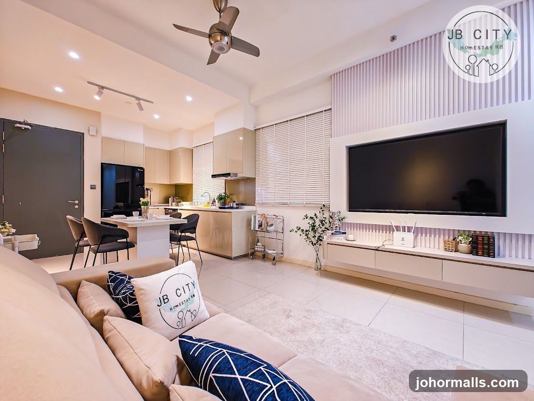 Modern Living Room and Kitchen Area
