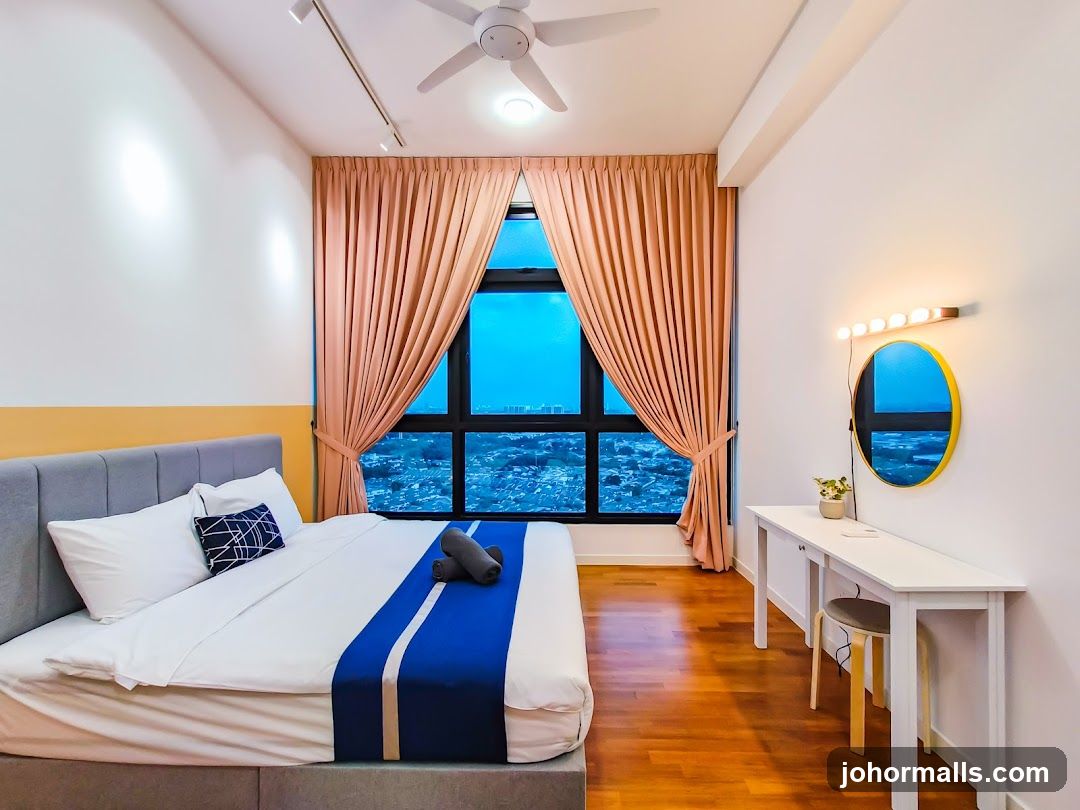 Modern Bedroom with City View