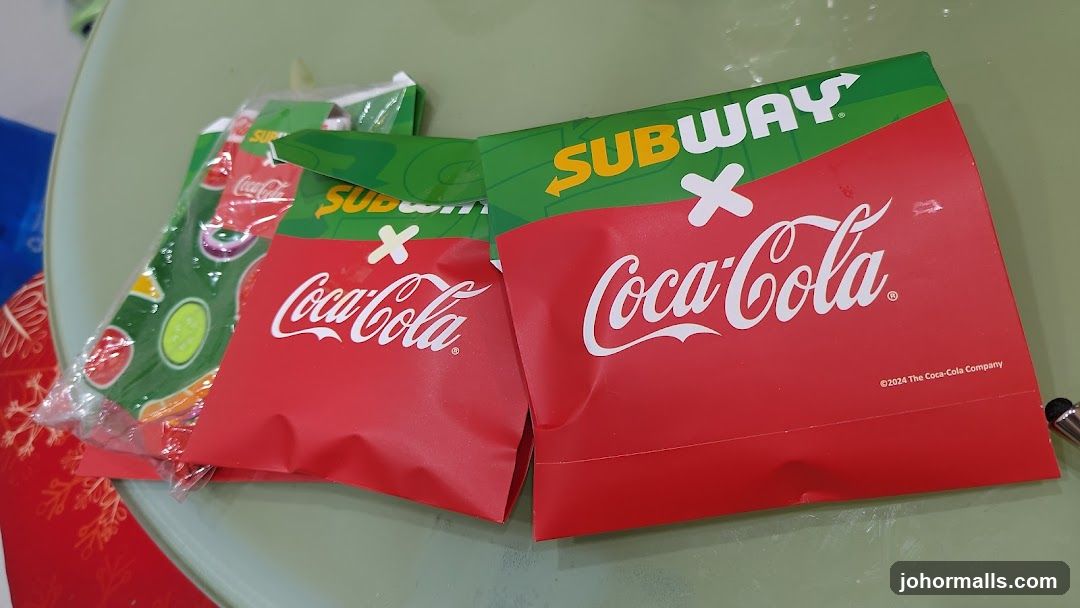 Subway and Coca-Cola promotional items
